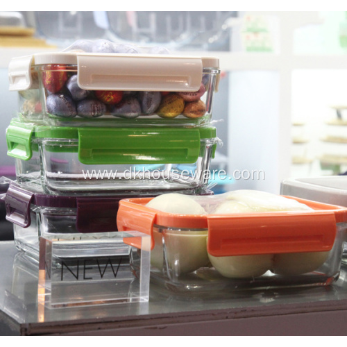 Silicone Cover High Borosilicate Glass Food Container